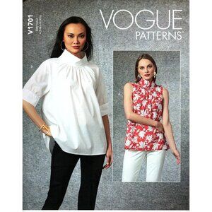 Vogue V1701 Misses S to XXL Loose Fitting Blouse Top Uncut Sewing Pattern